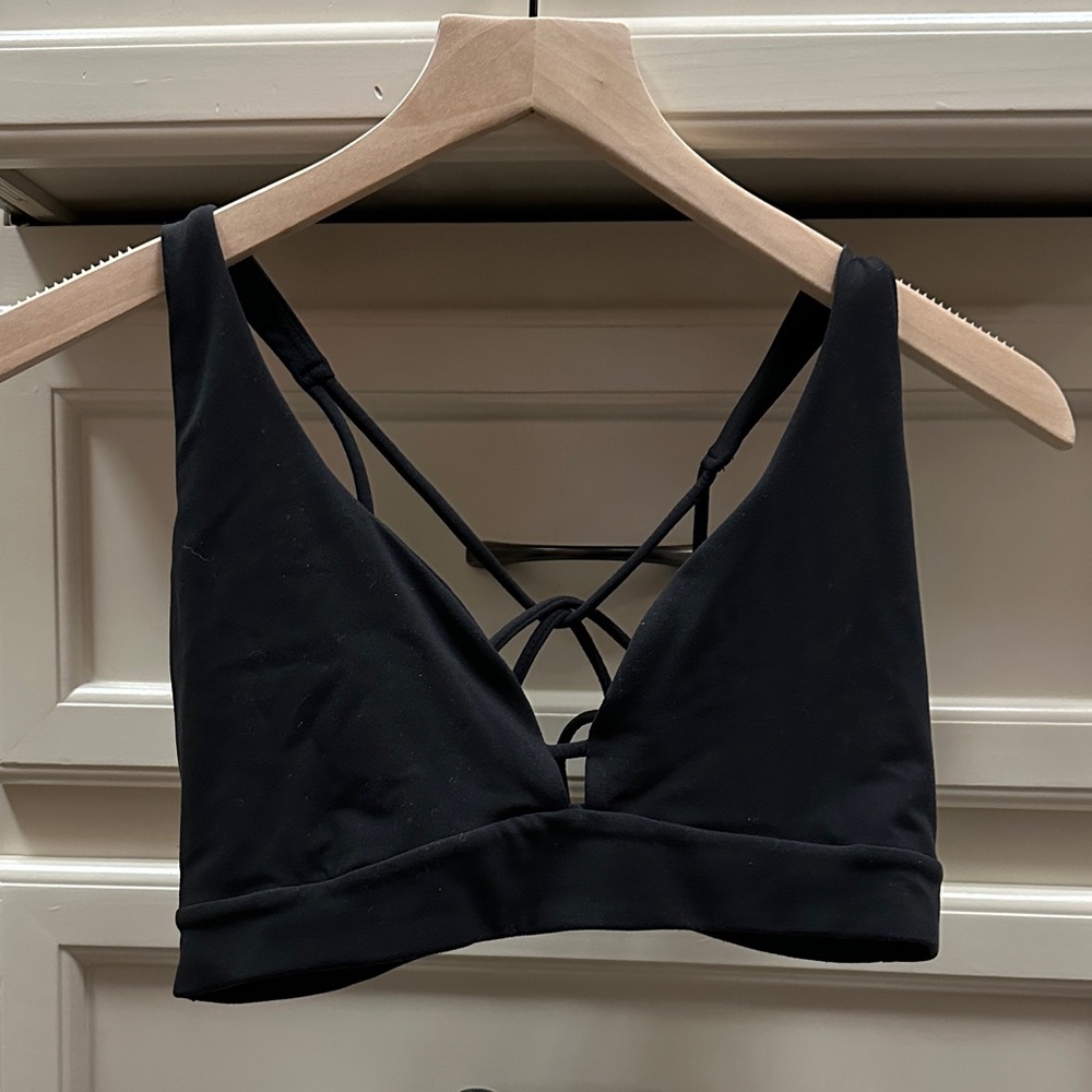 Athleta Black Strappy Sports Bra